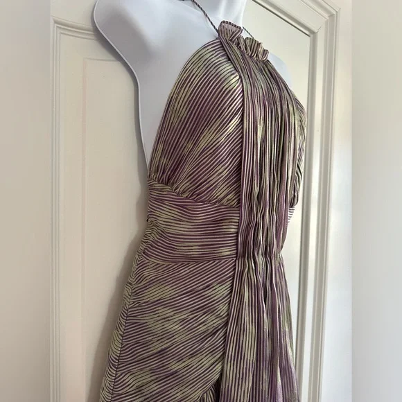 Alexis Leina Purple and Green Halter Mini Dress - Picture 6 of 14